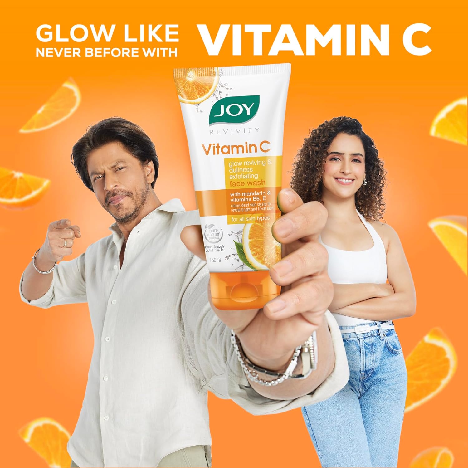 Joy Vitamin C Face Wash For Glowing Skin (100ml) | Brightening Face Wash Enriched with Vitamin B5 & E For Sun Protection & Dead Skin Removal | For Women & Men - View 5 of 5