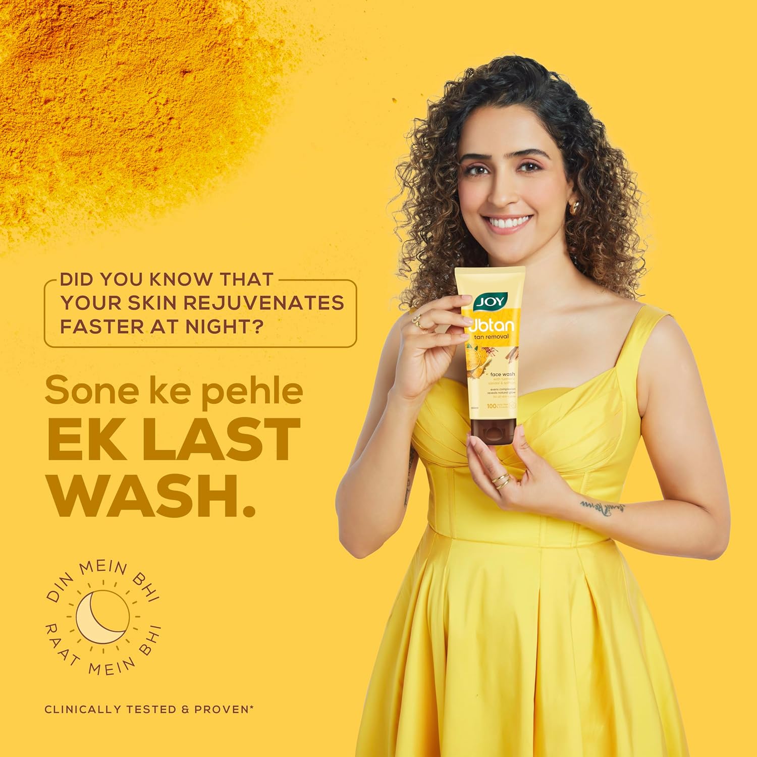 Joy Ubtan Tan Removal Face Wash 200ml | Detans & Brightens, Removes Dirt & Blemishes for a Natural Glowing Skin | Enriched With Turmeric, Saffron & Sandalwood | Suitable for All Skin Types - View 2 of 6