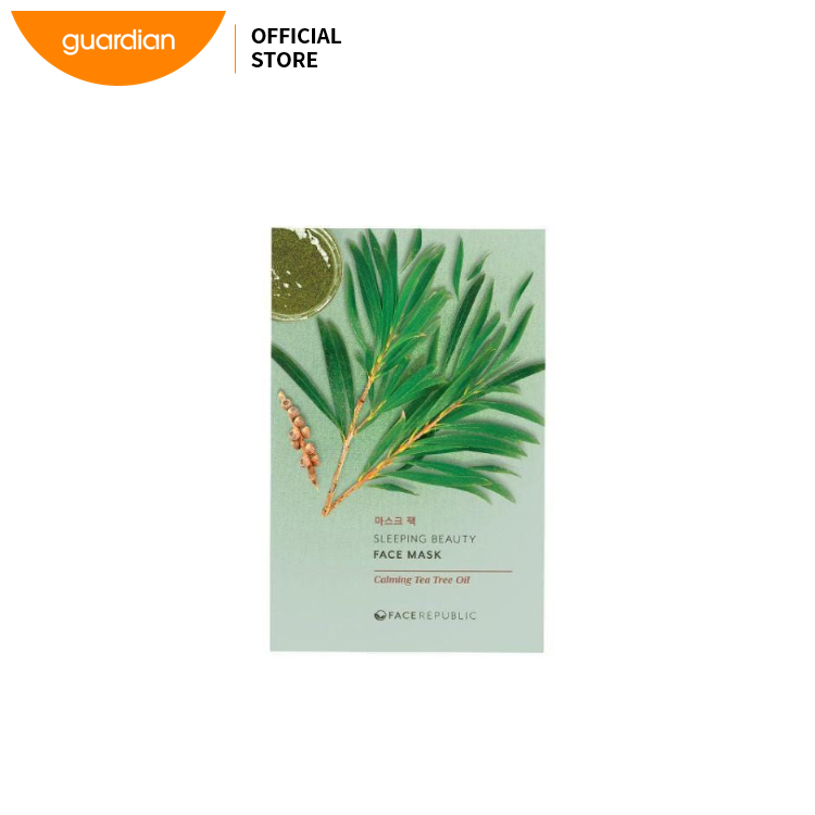 Face Republic Sleeping Beauty Calming Face Mask – Tea Tree Oil Infused Overnight Hydrating & Soothing Sheet Mask – 1 Sheet - View 2 of 2