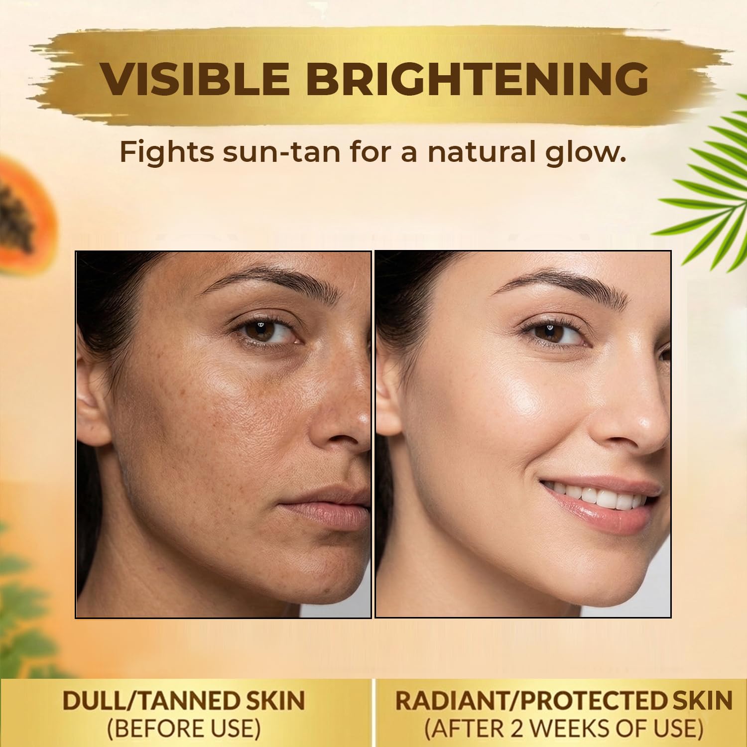 NutriGlow Naturals Papaya Sunscreen SPF 50 PA+++ | No White Cast, Non-Greasy | Broad Spectrum UVA/UVB & Blue Light Protection | With Niacinamide & Vitamin B5 | For Men & Women | All Skin Types | 100g - View 4 of 6