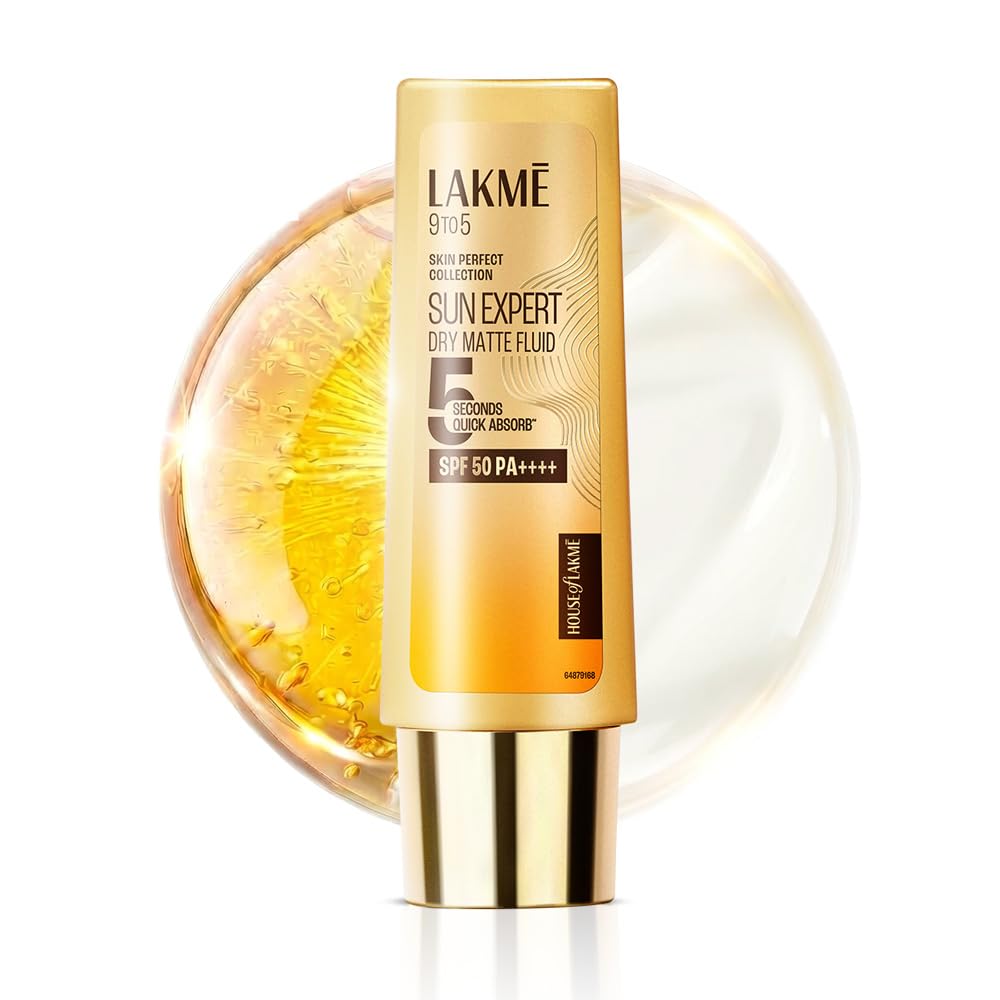 LAKMÉ Sun Expert, Dry Matte Fluid Sunscreen, 50ml, for Oily and Combination Skin, with 1% Niacinamide & Ceramide, SPF 50 PA++++, Quick Absorbing, no White Cast - View 5 of 6