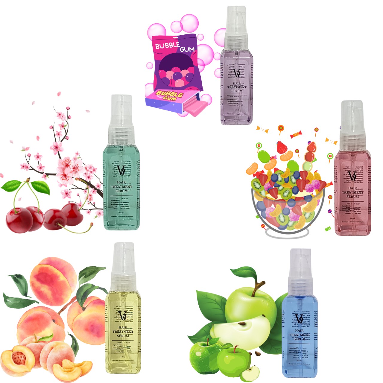 V9 Hair Treatment Oil Serum 60ml-  PINK X2(FROM MALAYSIA) - View 3 of 4