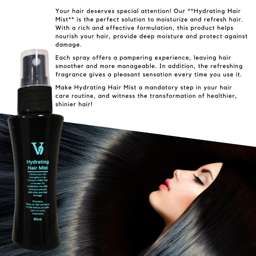 V9 Hydrating Hair Mist with Vitamin E & Argan Oil - Damage Repair & Growth Enhancer 60ml-5 BOTOL(FROM MALAYSIA) - View 2 of 4
