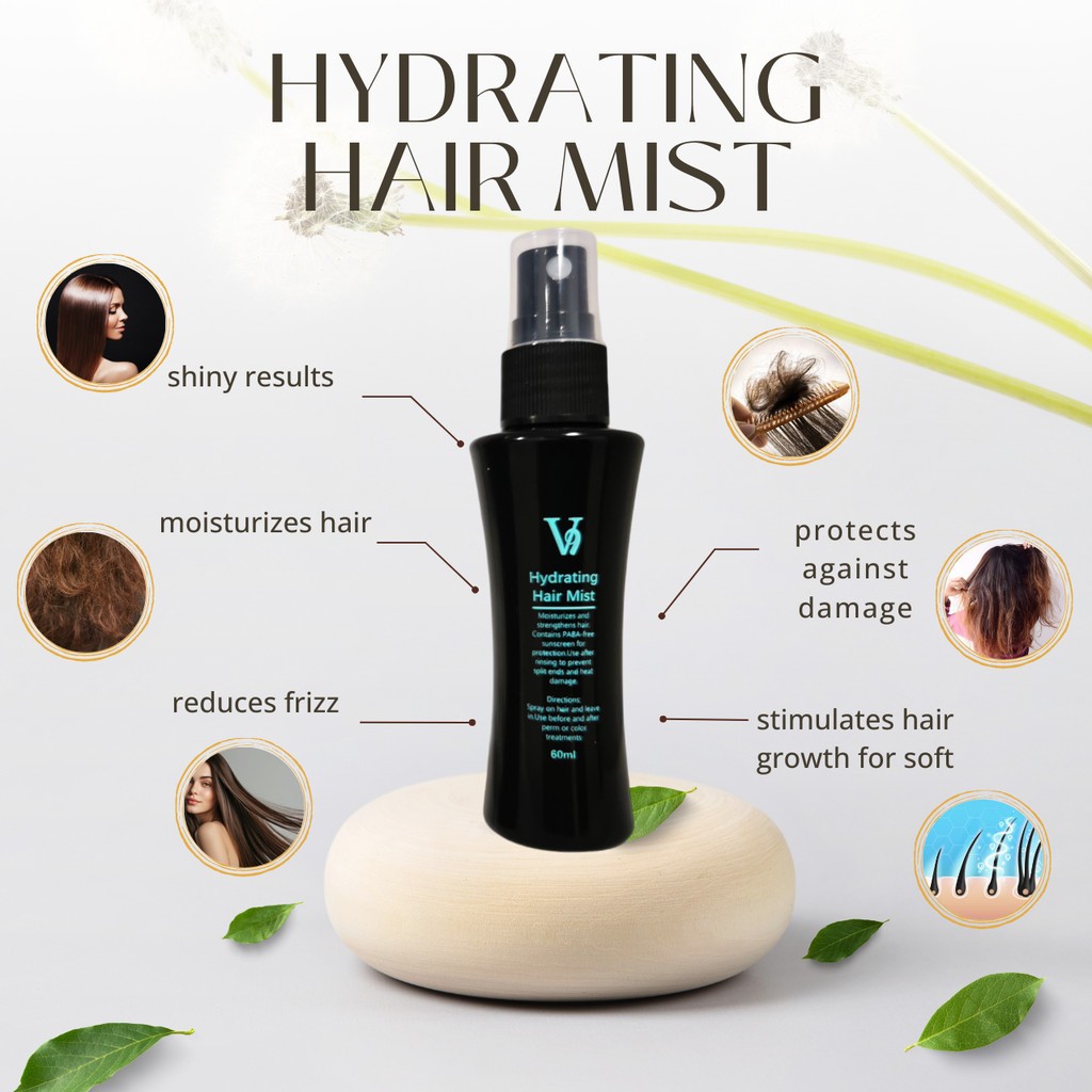 V9 Hydrating Hair Mist with Vitamin E & Argan Oil - Damage Repair & Growth Enhancer 60ml-5 BOTOL(FROM MALAYSIA) - View 3 of 4