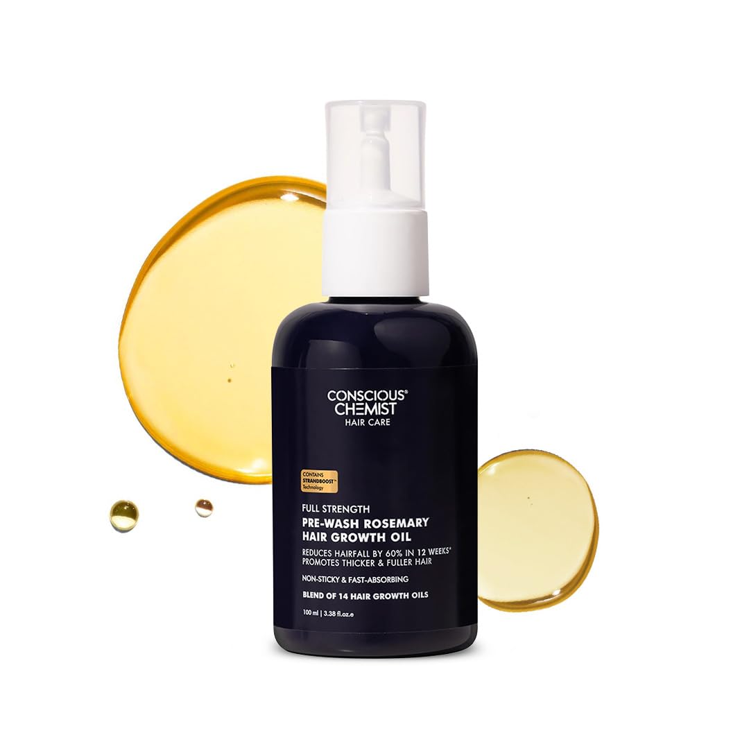 Conscious Chemist® Full Strength Hair Growth Oil | Rosemary, Red Onion & Moringa | With Yeast Extract | 14 Oil Complex | Reduces Hair Fall, Nourishes Scalp & Promotes Hair Growth | For All Hair Types | Women & Men | 100ml - Related product