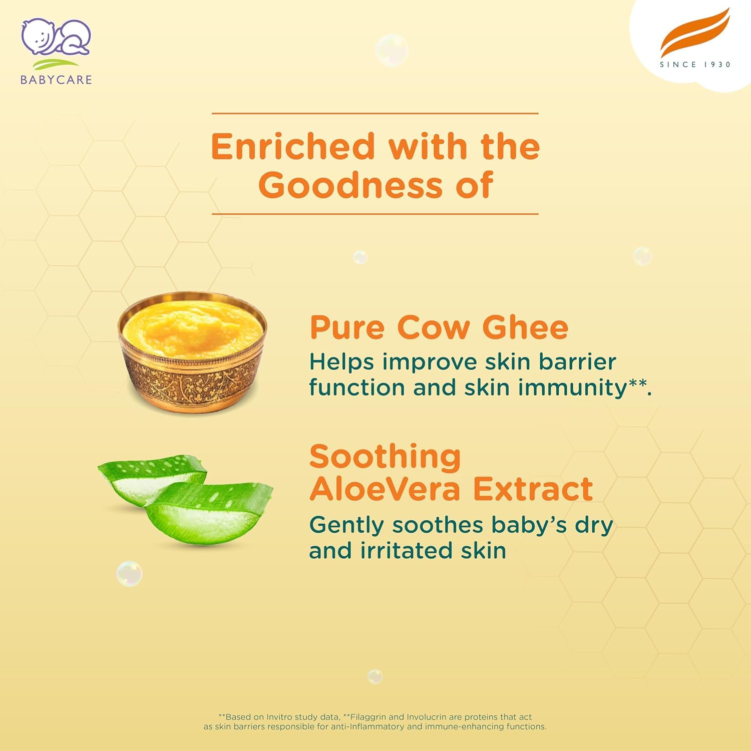 Himalaya Head to Toe Baby Wash with Pure Cow Ghee 400ml | ph 5.5 | Aloe vera | Soap free | Safe for newborns | For baby's sensitive skin from day 1 | No Parabens | No Phthalates | No Sulphates | Pediatrician evaluated - View 6 of 7