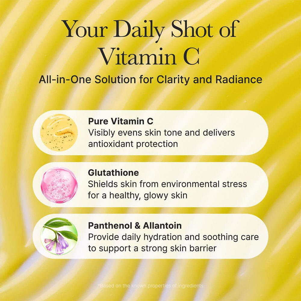 Arencia Vitamin C Booster Shot Serum Brightening Glow Skin Hydrating Antioxidant Dark Spot Reduction Even Tone Repair Lightweight Facial Essence Serum Daily Use 30ml - View 2 of 3