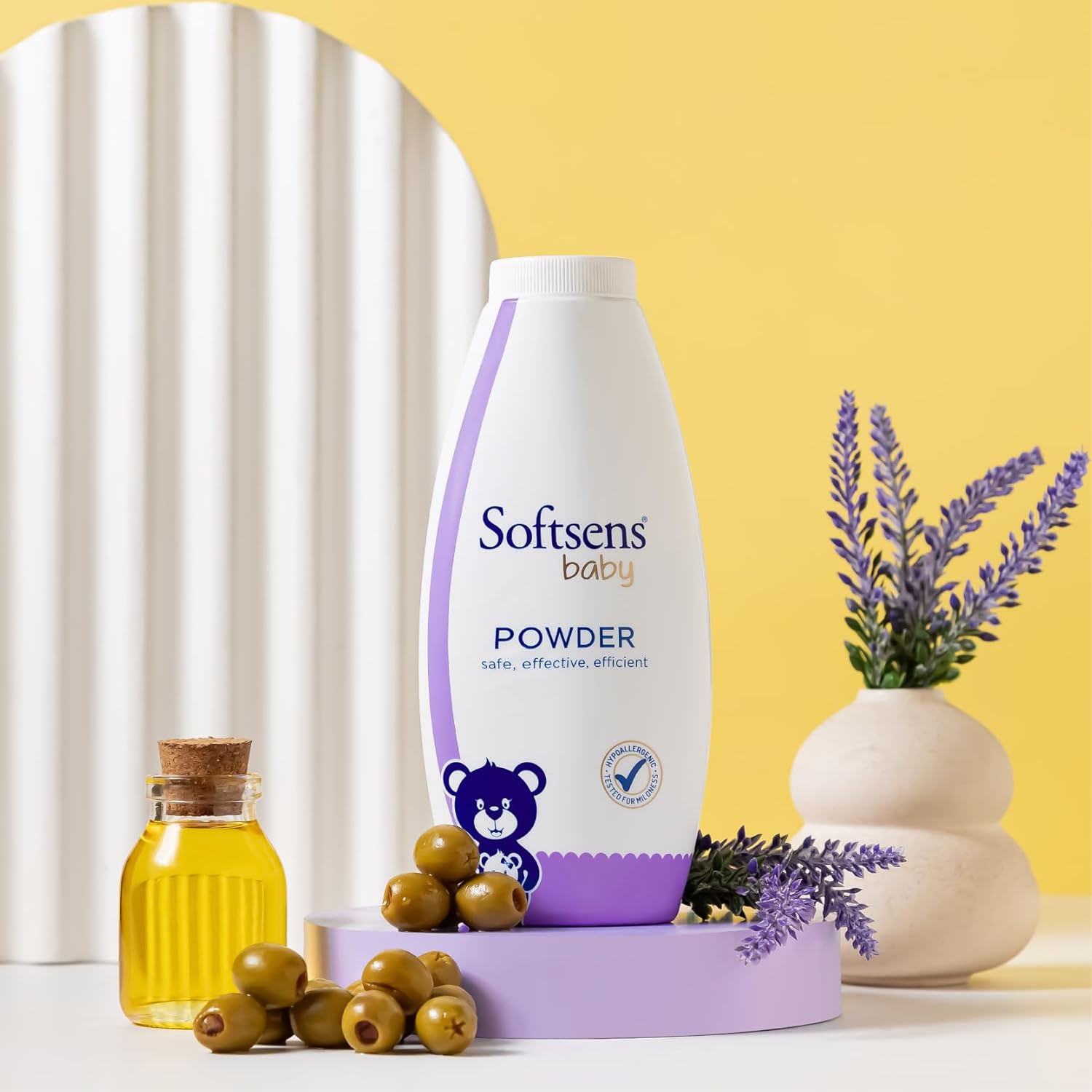 Softsens Baby Powder 400g + 200g | Ideal For New Borns and Infants | Mild Scent with Clove Leaf Oil | Absorbs Excess Moisture, Reduces Chafing | Dermatalogically Tested & Paraben, SLS & SLES Free - View 2 of 5