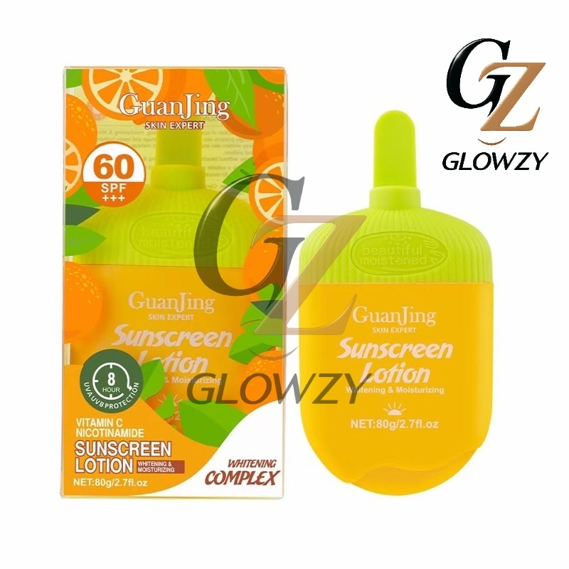 Guanjing Sunscreen Lotion 70ml SPF60 Plus PA+++ UV Sunblock Cream Daily Protection Lightweight Moisturizing Non Greasy Face Body Sun Care High Protection Outdoor Use by GLOWZY - View 2 of 3