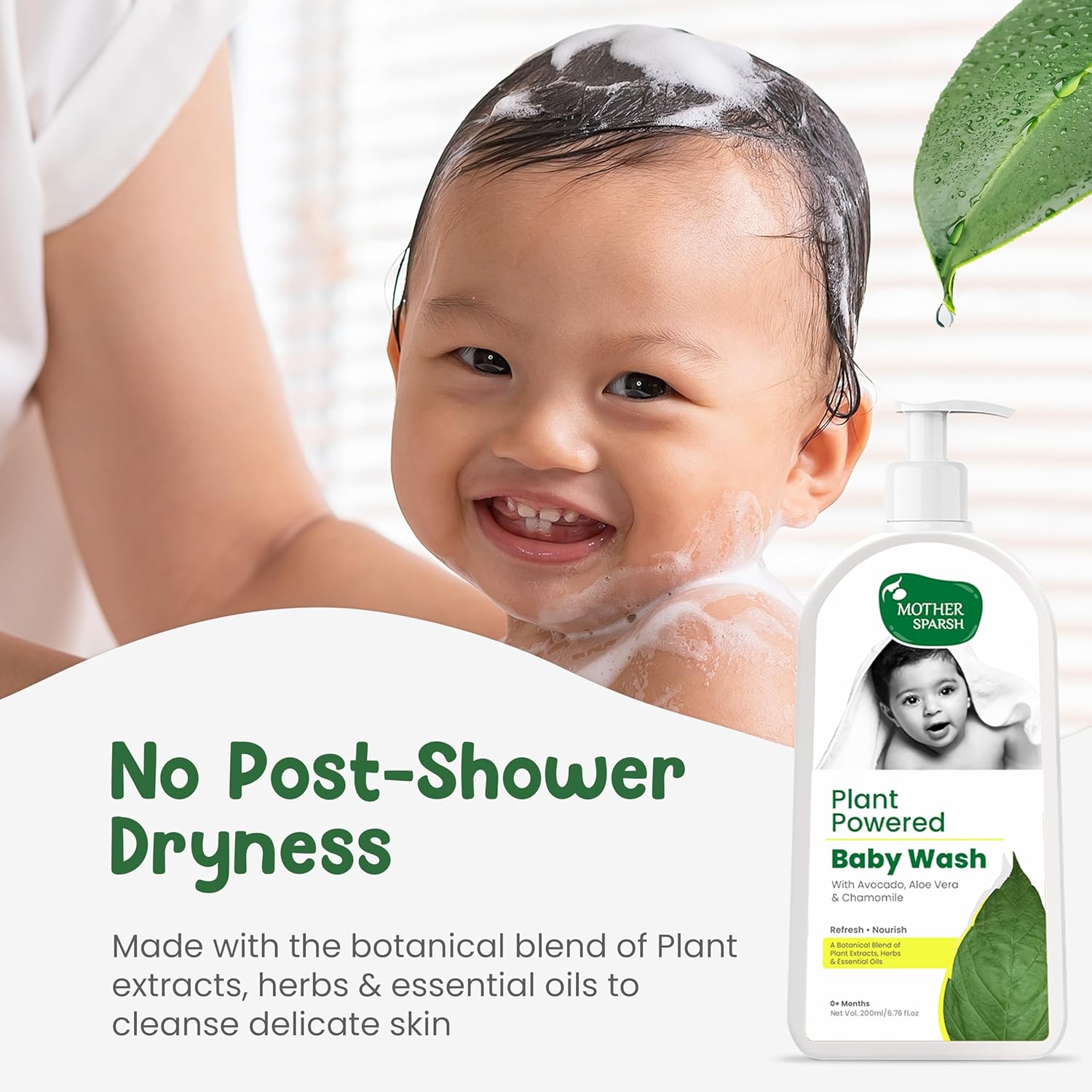 Mother Sparsh Plant Powered Natural Hydrating Baby Wash With Avacado Oil & Coconut - 100 ml - View 4 of 5