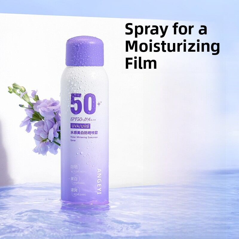 Angeyi Whitening Sunscreen Spray SPF50 Plus Waterproof Sweatproof UV Protection Lightweight Full Body Use Sun Mist for Men and Women Daily Outdoor Skin Care Sunblock - View 2 of 3