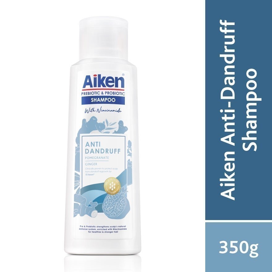 AIKEN Prebiotic & Probiotic Shampoo Anti Dandruff 350g - Clinically Proven To Protect Scalp From Dandruff For 72 Hours(FROM MALAYSIA) - View 4 of 4