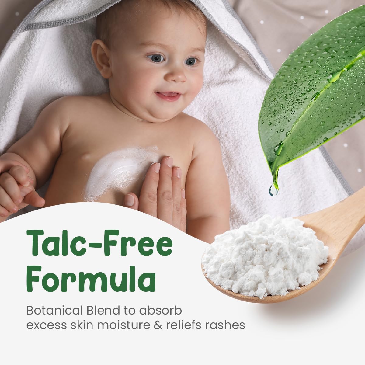 Mother Sparsh Plant Powered Talc Free Dusting Powder For Babies - 100g X 2 | With Corn Starch & Oat Powder - View 4 of 6