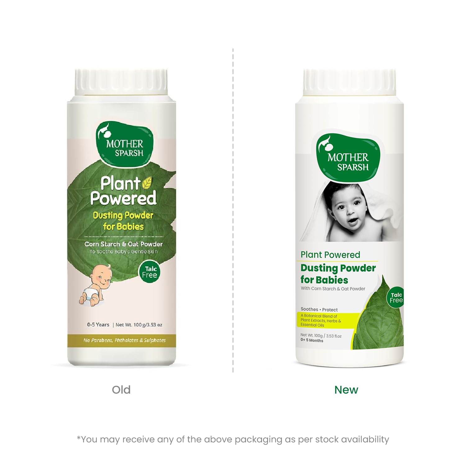 Mother Sparsh Plant Powered Talc Free Dusting Powder For Babies - 100g X 2 | With Corn Starch & Oat Powder - View 6 of 6