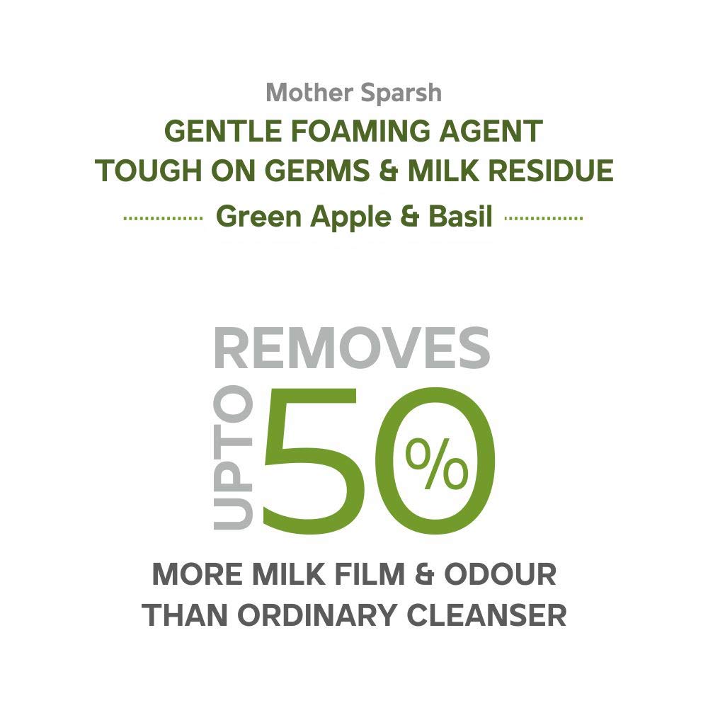Mother Sparsh Plant Powered Baby Laundry Liquid Detergent With Bio - Enzymes and Eucalyptus Oil | Without Dyes & Optical Brighteners -1 Litre& Plant Powered Natural Baby Liquid Cleanser- 500ml - View 2 of 6