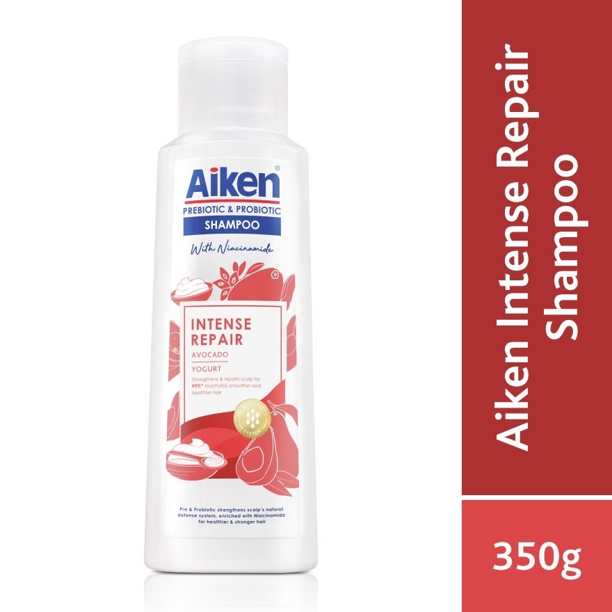 Aiken Prebiotic & Probiotic Shampoo Intense Repair 350g - Strengthens & Repairs Scalp For 99% Touchably Smoother(FROM MALAYSIA) - View 4 of 4