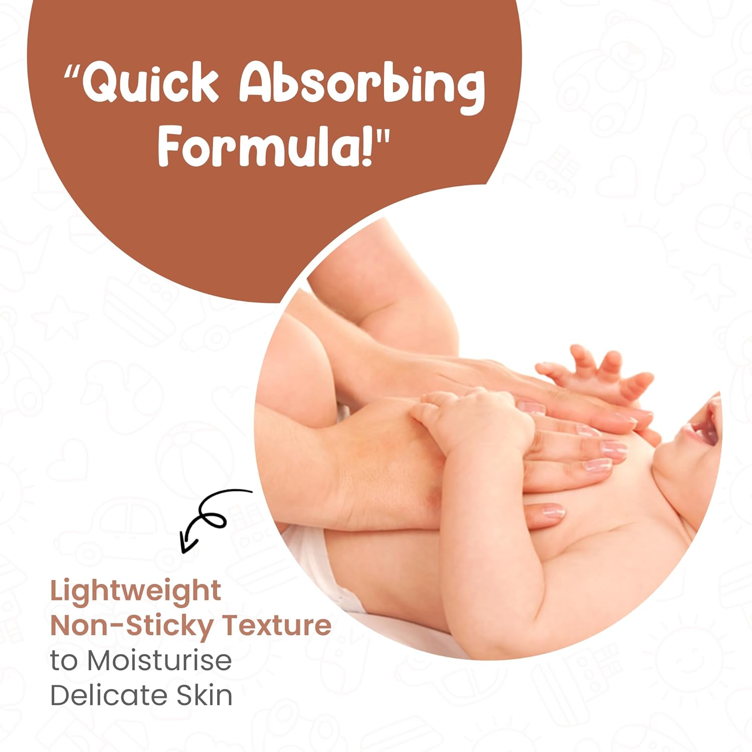 Mother Sparsh Nourishing Baby Massage Oil -200ml | Non Sticky & Moisturizing Baby Oil for New Born | Prevents Dryness, Strengthens Muscles & Bones - View 2 of 7