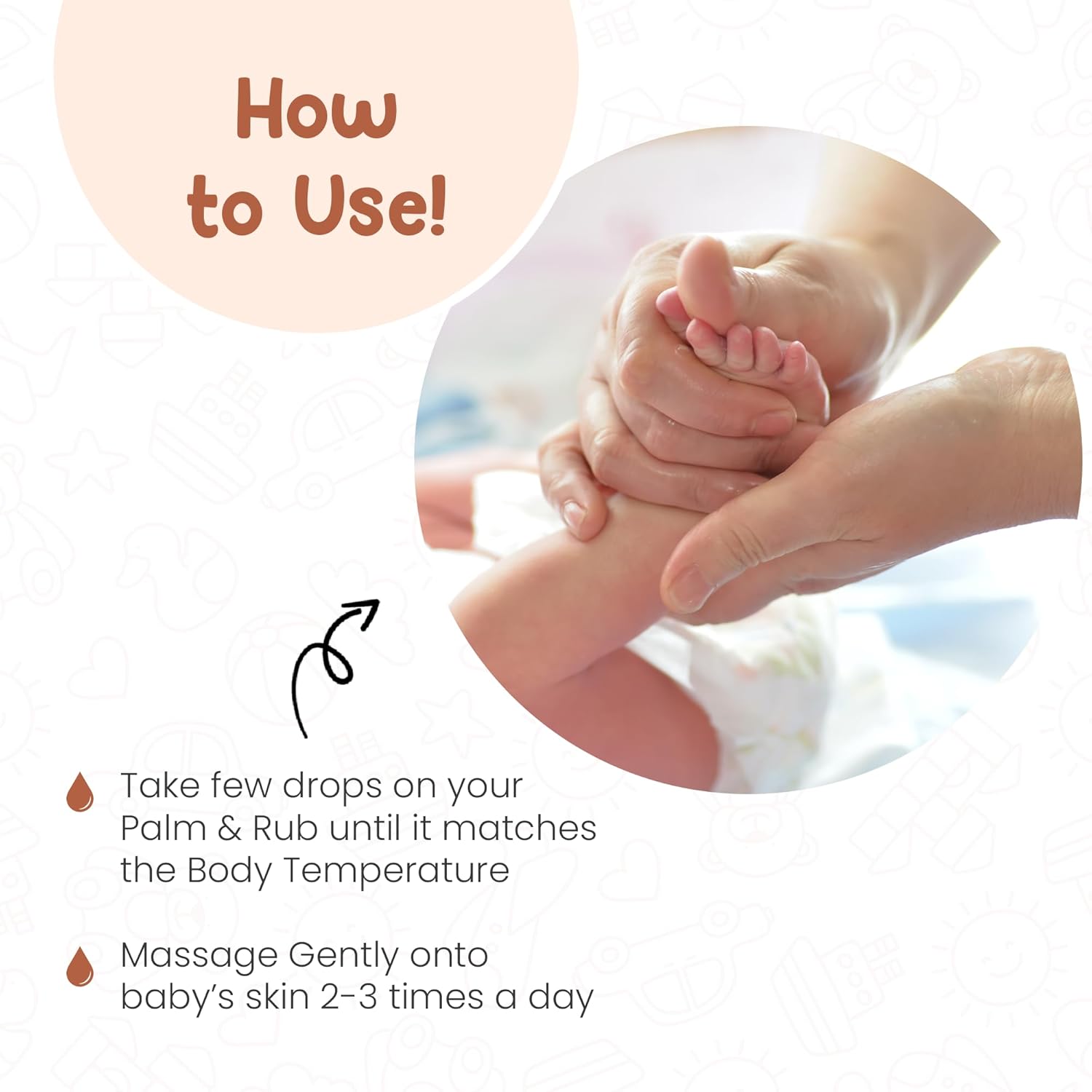 Mother Sparsh Nourishing Baby Massage Oil -200ml | Non Sticky & Moisturizing Baby Oil for New Born | Prevents Dryness, Strengthens Muscles & Bones - View 3 of 7
