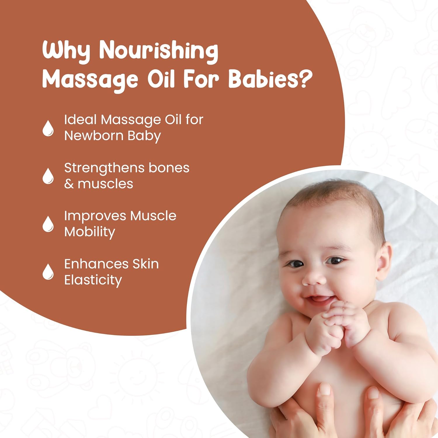Mother Sparsh Nourishing Baby Massage Oil -200ml | Non Sticky & Moisturizing Baby Oil for New Born | Prevents Dryness, Strengthens Muscles & Bones - View 5 of 7