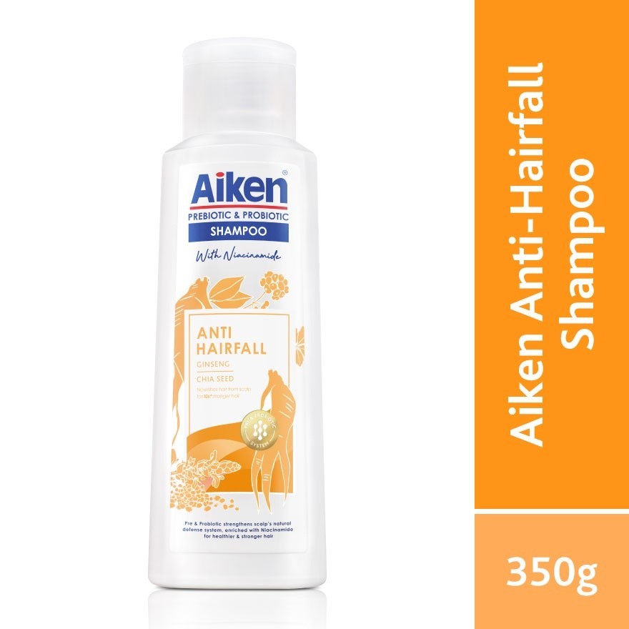 AIKEN Prebiotic & Probiotic Shampoo Anti Hairfall 350g - Nourishes Hair From Scalp For 10x Stronger Hair(FROM MALAYSIA) - View 4 of 4