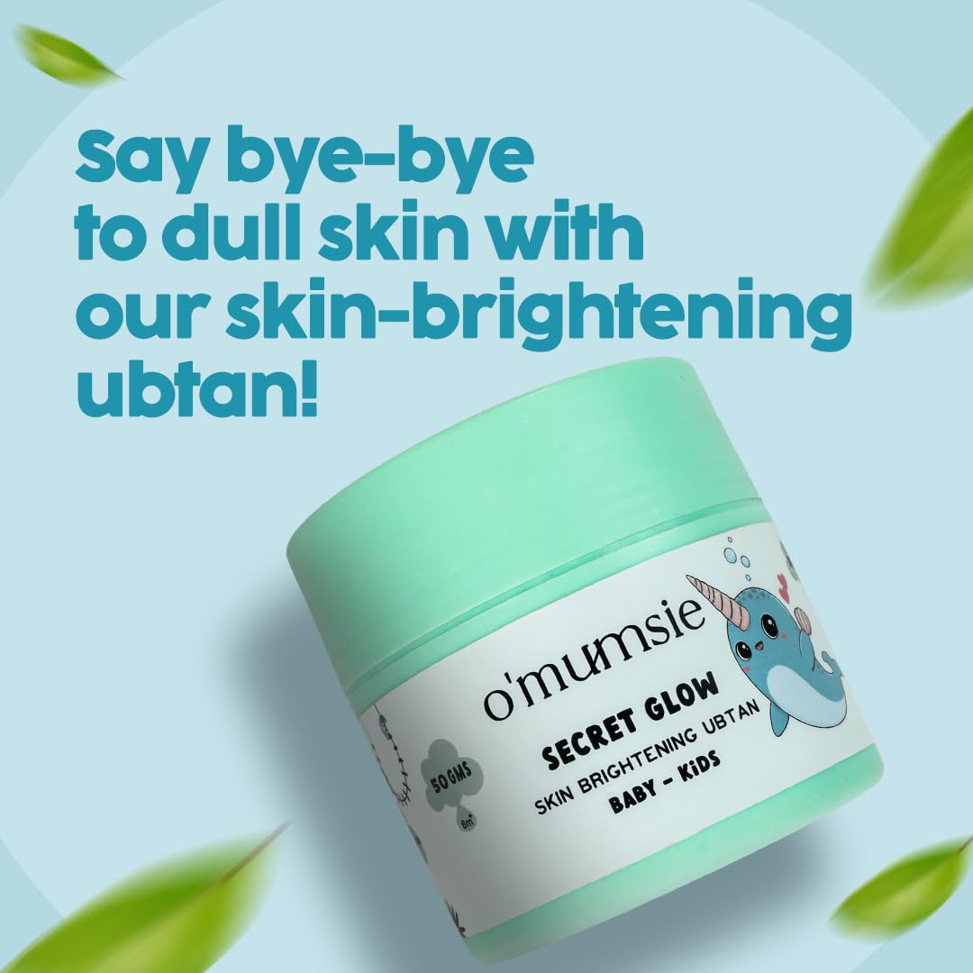 o'mumsie Natural Ubtan Powder For Kids | Effective Tan Removal & Helps in Skin Glow | Enriched with Chickpea & Turmeric | 100% Natural & Organic with Euro Certified - 50g - View 3 of 8