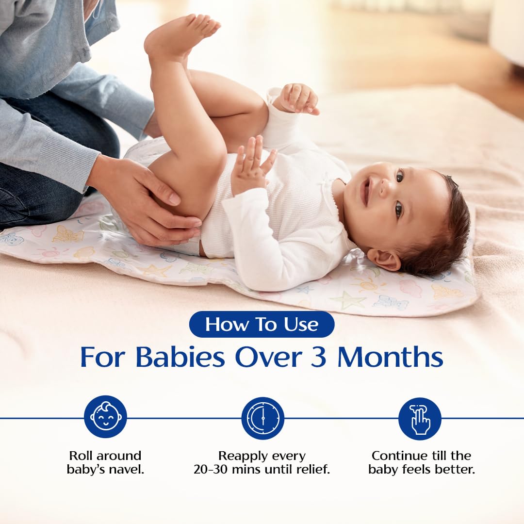 Woodward's Tummy Roll On for Baby, Colic Relief | Indigestion & Gas with Hing & Saunf Oil | 100% Ayurvedic - 40ml - View 7 of 9