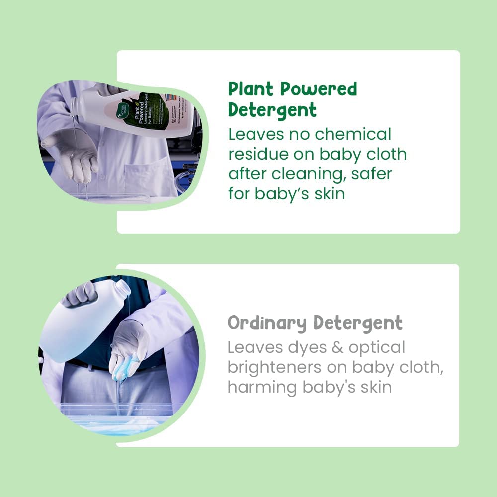 Mother Sparsh Plant Powered Baby Laundry Liquid Detergent (2.2 litres) with Bio - Enzymes and Eucalyptus Oil | Natural Baby Detergent Without Dyes & Optical Brighteners - View 2 of 6