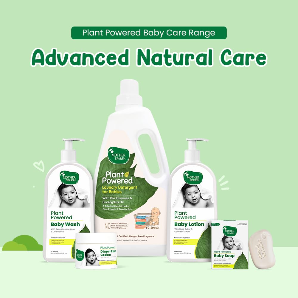 Mother Sparsh Plant Powered Baby Laundry Liquid Detergent (2.2 litres) with Bio - Enzymes and Eucalyptus Oil | Natural Baby Detergent Without Dyes & Optical Brighteners - View 3 of 6