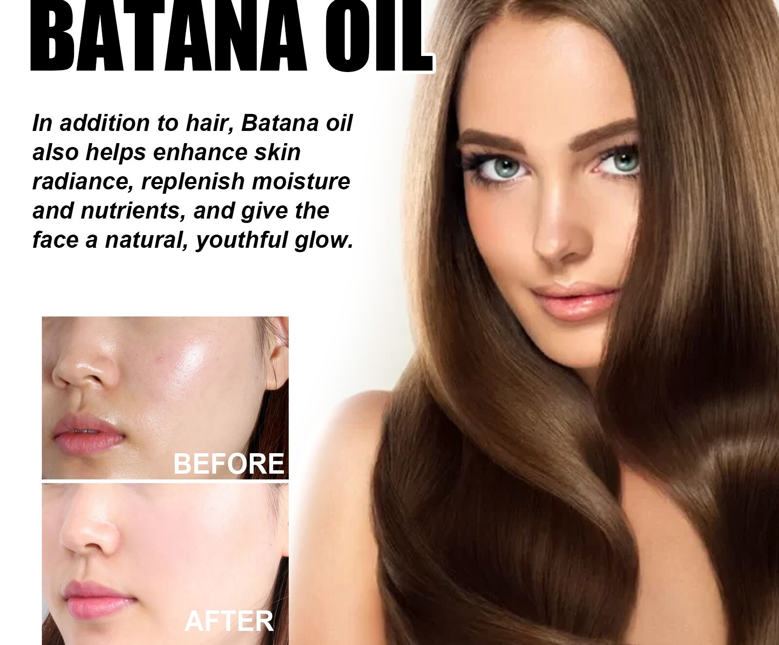 OUHOE Batana Hair Oil 60ml Anti Hair Loss Strengthening Nourishing Moisturizing Hair Care Essential Oil Smooth Repair Scalp Treatment For Dry Damaged Hair Growth Support - View 3 of 3