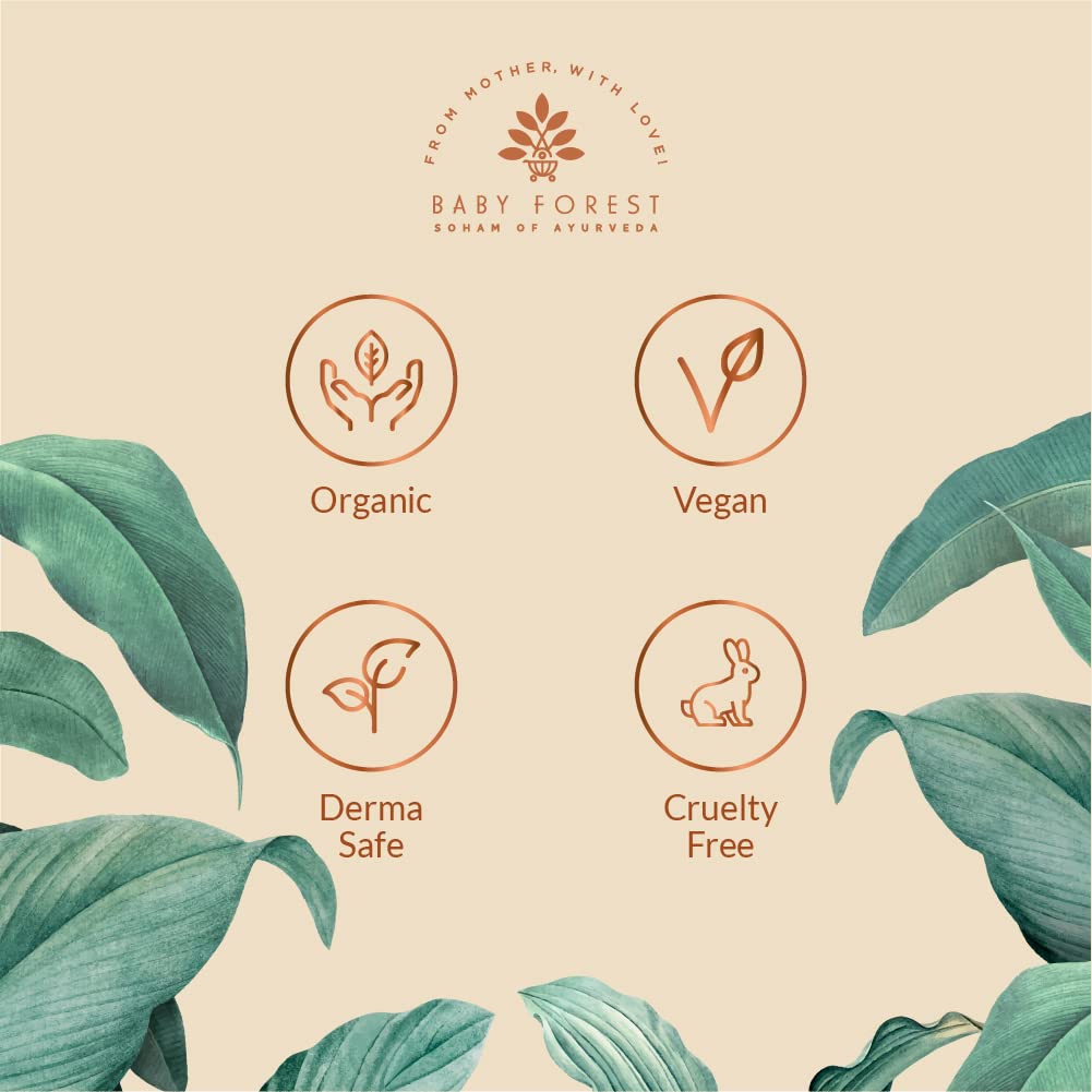 Baby Forest Narial Tailam Organic Cold Pressed Coconut Oil for Baby Skin & Hair Care | 100% Natural & Ayurvedic | Derma Safe & Cruelty-Free | Coconut Oil for Newborn Massage | 200ml Pack of 1 - View 3 of 8