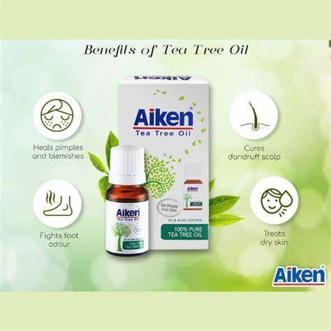 AIKEN 100% PURE TEA TREE OIL 10ML(FROM MALAYSIA) - View 2 of 4