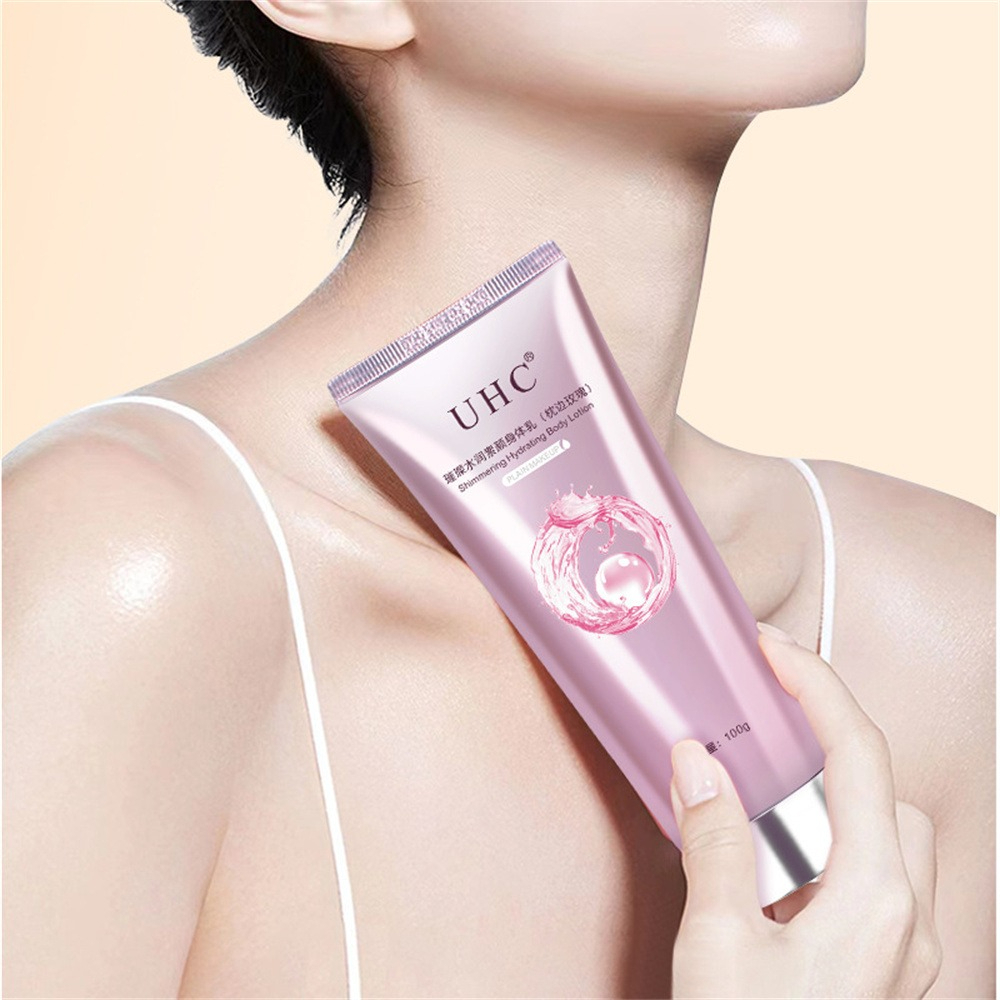 Moisturizing Whitening Body Lotion 100g Waterproof Lightweight Hydrating Brightening Skin Care Cream Refreshing Non Greasy Fast Absorbing Daily Use Body Lotion for Soft Smooth Skin - View 2 of 3