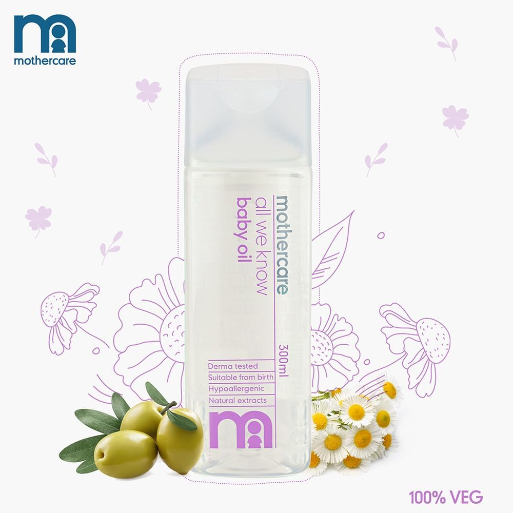 Mothercare Unisex 100% Veg. Baby Body Oil and Baby Massage Oil - Transparent - View 8 of 8