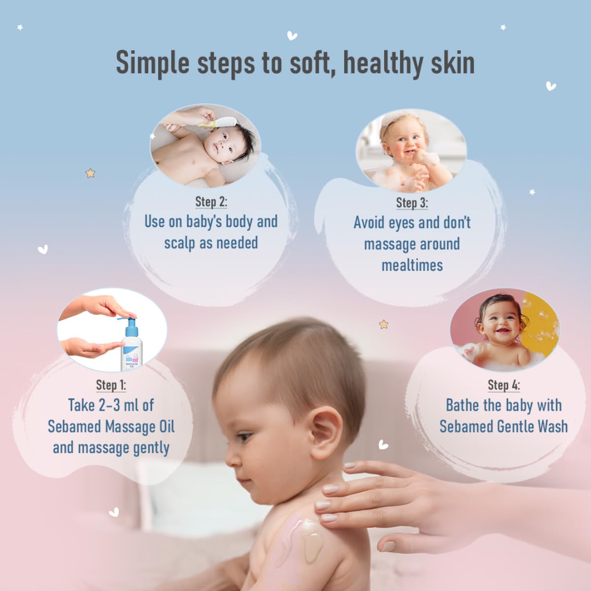 Baby Sebamed Massage Oil| With Soya Oil|Non- greasy|Ideal for newborn |150 ml - View 5 of 7