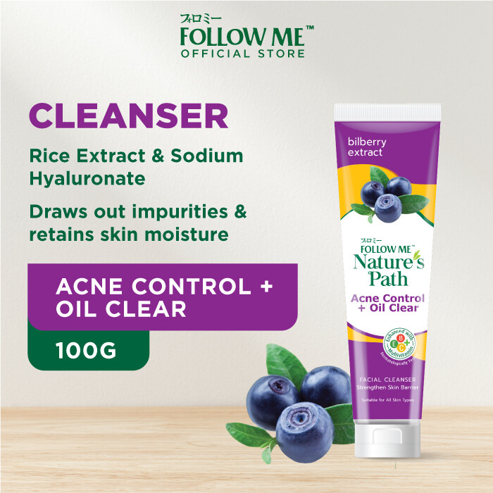 Follow Me Nature Path Acne Control Oil Control Facial Cleanser 100g Gentle Deep Cleansing Face Wash for Oily Acne Prone Skin Herbal Natural Ingredients Pore Purifying Skin Care Solution Formula - View 3 of 3