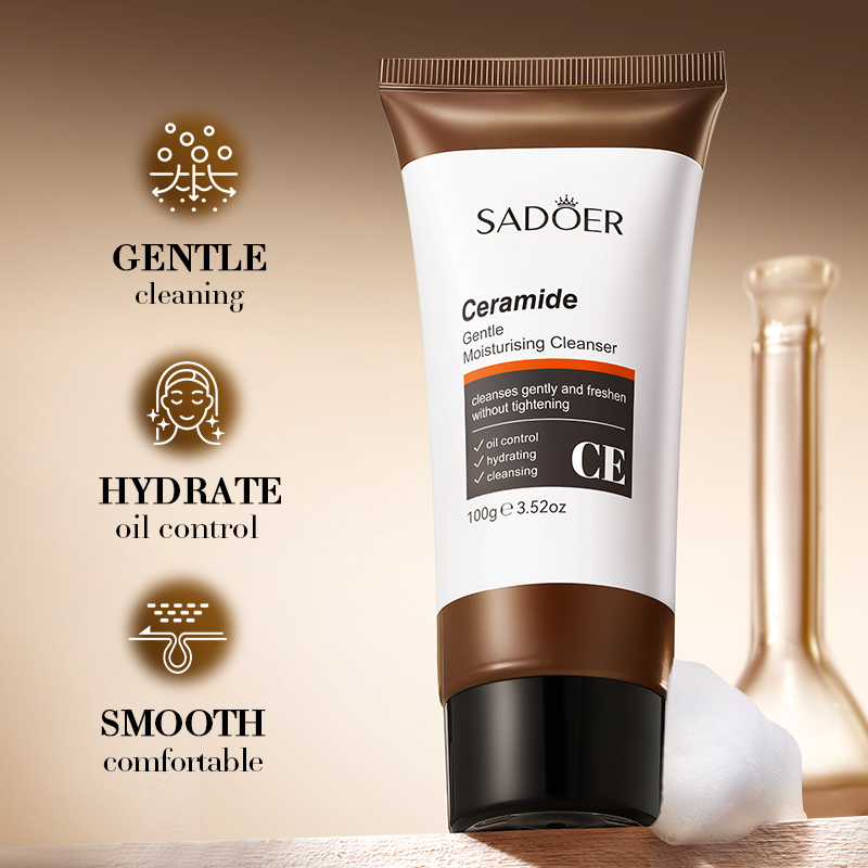 ROREC SADOER Ceramide Gentle Moisturizing Cleanser 100g Oil Control Deep Cleansing Face Wash Barrier Repair Hydrating Soothing Skin Care Foam Cleanser Fresh Non Tightening Daily Use - View 3 of 3