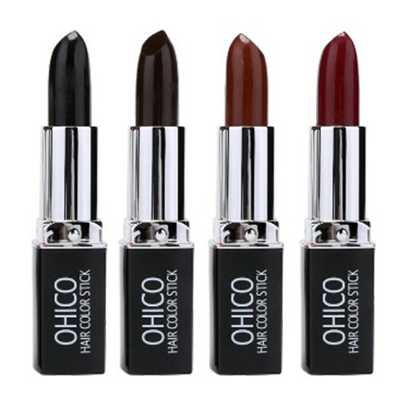 BEAUTYBIGBANG Herbal Extracts Hair Dye Pencil Dye, Hair Coloring Pen Lipstick Stick Coating White Hair Crayon-Black(FROM MALAYSIA) - View 4 of 4