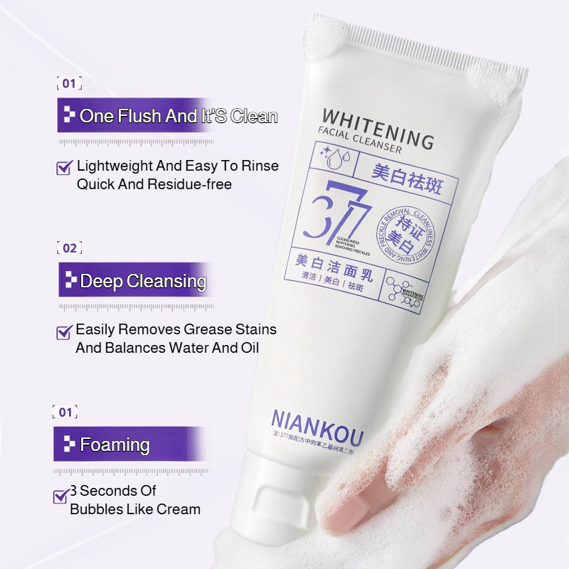 377 Whitening Face Wash Dark Spot Corrector and Brightening Cleanser Hydrating Formula Reduces Hyperpigmentation and Evens Skin Tone Brightening Face Wash Even Skin Tone Face Wash Dullness Treatment Cleanser - View 3 of 3
