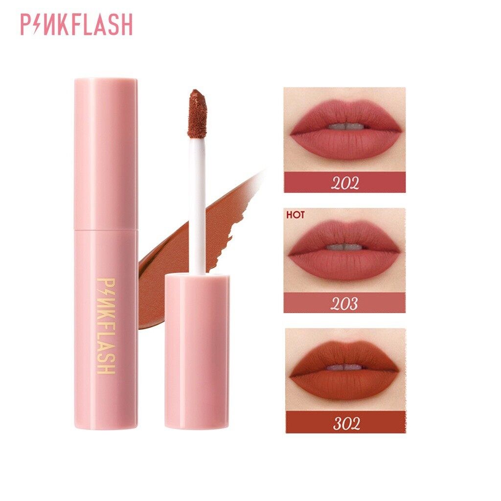 Pink's Pinkflash #OhMyKissAiry Kiss Air Matte Liquid Lipstick Long-lasting Waterproof Lip & Cheek Tint Double Use- 102(FROM MALAYSIA) - View 4 of 4