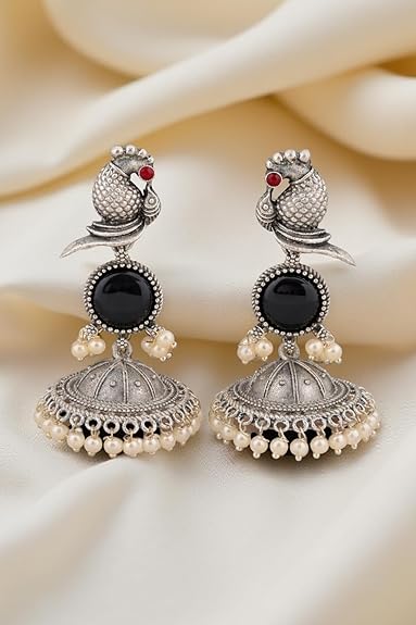 RICH MORE Oxidized Designer Stud Earrings Set, Traditional & Modern Earring Set for Women & Girls, Trendy, Fancy & Fashion Earrings for Daily and Occasion Wear, Lightweight - View 2 of 6