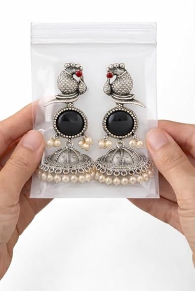 RICH MORE Oxidized Designer Stud Earrings Set, Traditional & Modern Earring Set for Women & Girls, Trendy, Fancy & Fashion Earrings for Daily and Occasion Wear, Lightweight - View 4 of 6