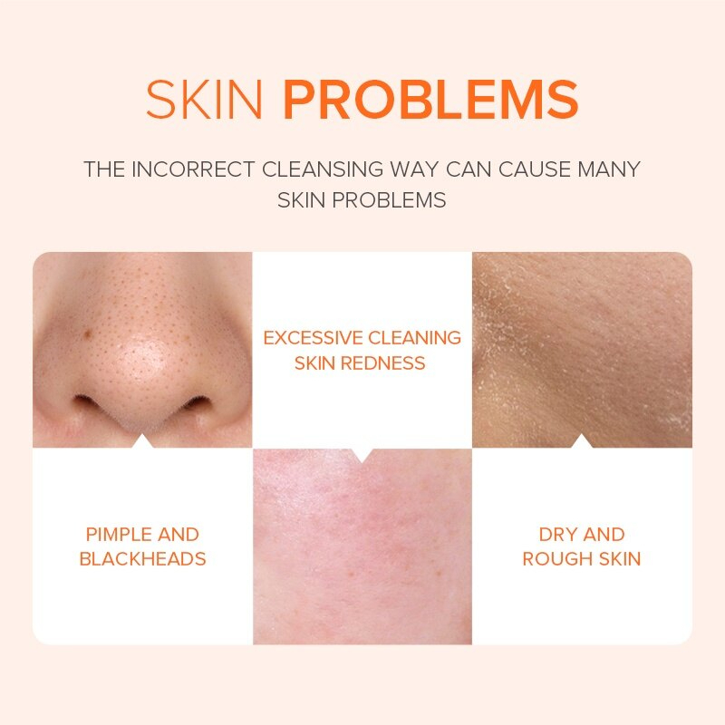 LAIKOU Vitamin C Brightening Anti Aging Facial Cleanser Foam 40g Oil Control Deep Cleansing Face Wash with Vitamin C for Glowing Skin Smooth Radiant Fresh Hydrating Daily Skincare - View 2 of 3