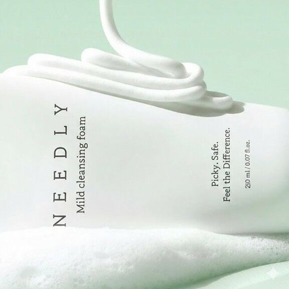 Needly Mild Cleansing Foam Travel Size 20ml Gentle Facial Cleanser for Sensitive Skin Soft Deep Cleansing Hydrating Foam Face Wash Portable Skincare Mini Size Daily Use Fresh Clean Glow - View 2 of 3
