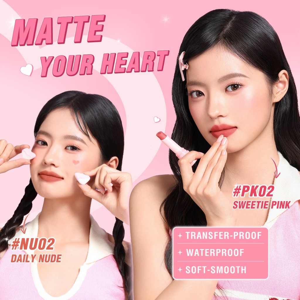 Pinklflash Transfer-Proof Soft Matte Makeup Lipstick-NU01(FROM MALASIA) - View 2 of 4