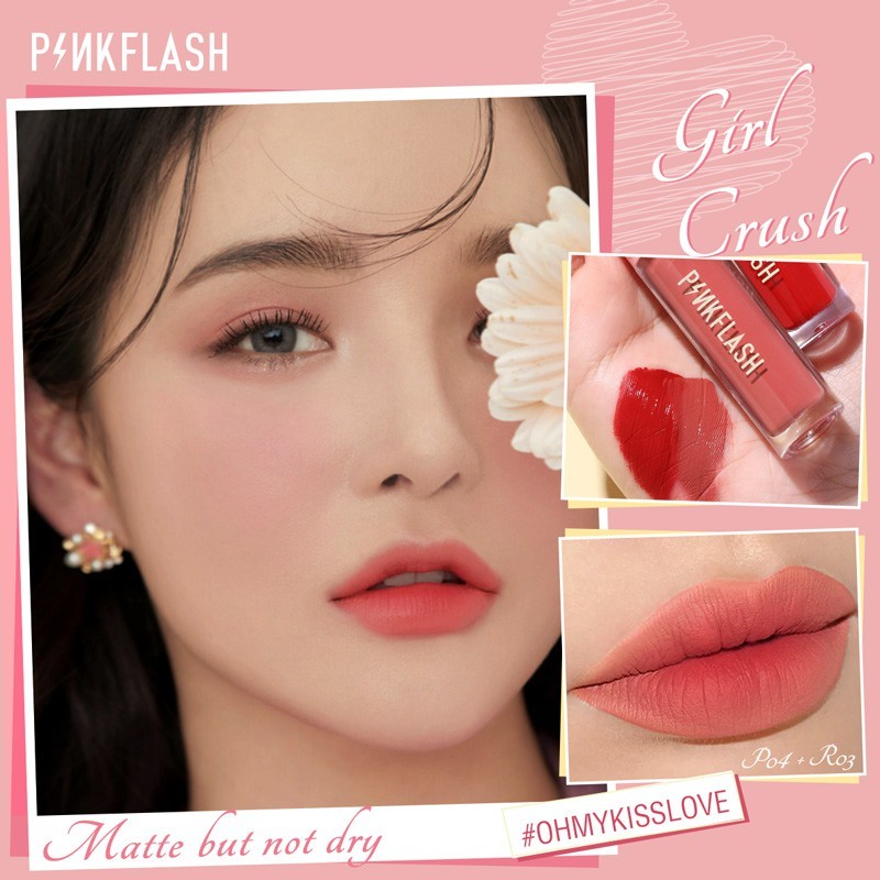 Pinkflash 2 Pcs Soft Matte bitten Liquid Lipstick Look VE Moisturising- 1-#N06+#P01(FROM MALAYSIA) - View 2 of 4