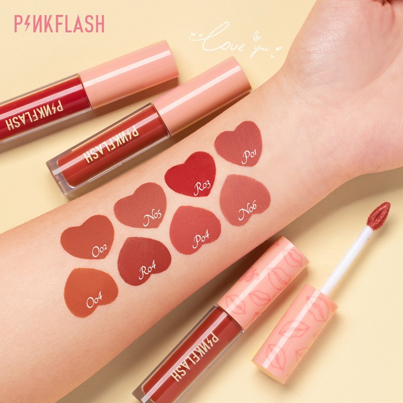 Pinkflash 2 Pcs Soft Matte bitten Liquid Lipstick Look VE Moisturising- 1-#N06+#P01(FROM MALAYSIA) - View 3 of 4