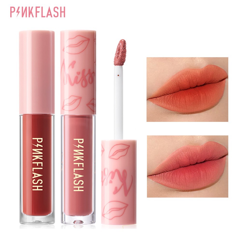 Pinkflash 2 Pcs Soft Matte bitten Liquid Lipstick Look VE Moisturising- 1-#N06+#P01(FROM MALAYSIA) - View 4 of 4