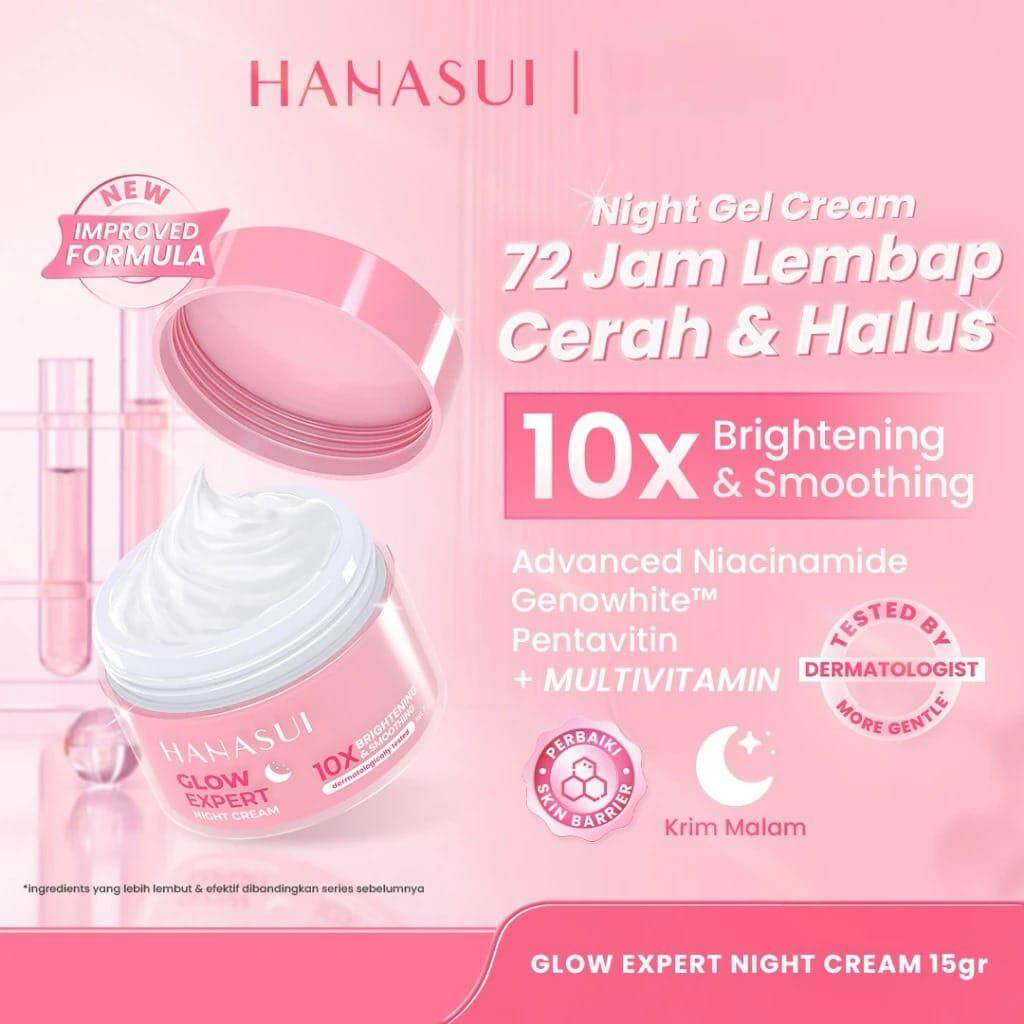 Hanasui Glow Expert Night Cream 15g Brightening Moisturizing Overnight Face Cream Skin Repair Hydrating Glow Enhancing Anti Dullness Smooth Soft Radiant Complexion Night Skincare Treatment - View 2 of 3
