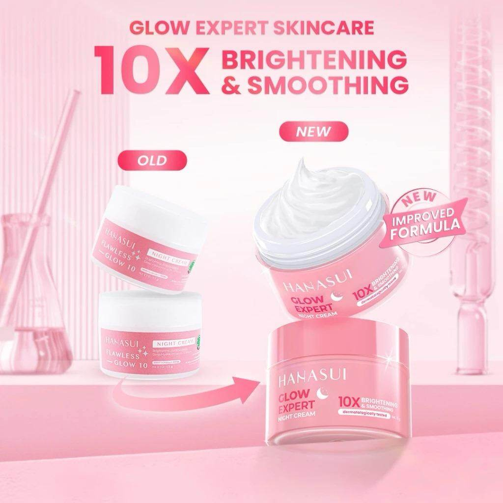 Hanasui Glow Expert Night Cream 15g Brightening Moisturizing Overnight Face Cream Skin Repair Hydrating Glow Enhancing Anti Dullness Smooth Soft Radiant Complexion Night Skincare Treatment - View 3 of 3