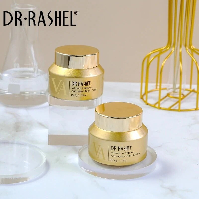 Dr Rashel Vitamin A Retinol Anti Aging Night Cream 50g Hydrating Firming Skin Care Moisturizing Wrinkle Reduction Brightening Facial Cream Overnight Repair Smooth Youthful Glow - View 2 of 3